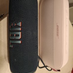 1 Bose Bluetooth Speakers.      1 JBL FLIP 6 