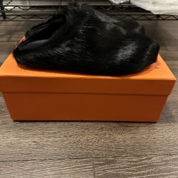 Black Marni Fur Slides 