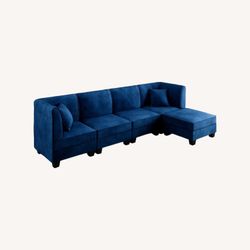 Velvet Blue Couch