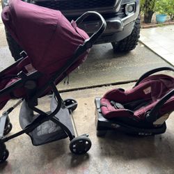 Stroller set with baby carrier
