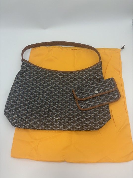 Goyard Boheme Hobo PM Shoulder Bag Pouch Brown Purse