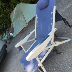 Foldable outdoor chair. back pack carry on