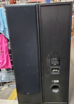 Polk R30 FLOOR standing speaker black used PAIR working " vintage "  speakers