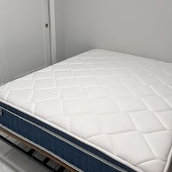 Queen Size 12” Mattress And Adjustable Bed Frame