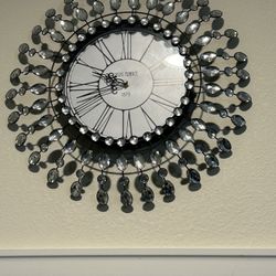 Decoration Flowers Clock Frame
