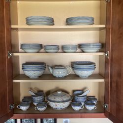 Fine China Dish Set W Tea Set