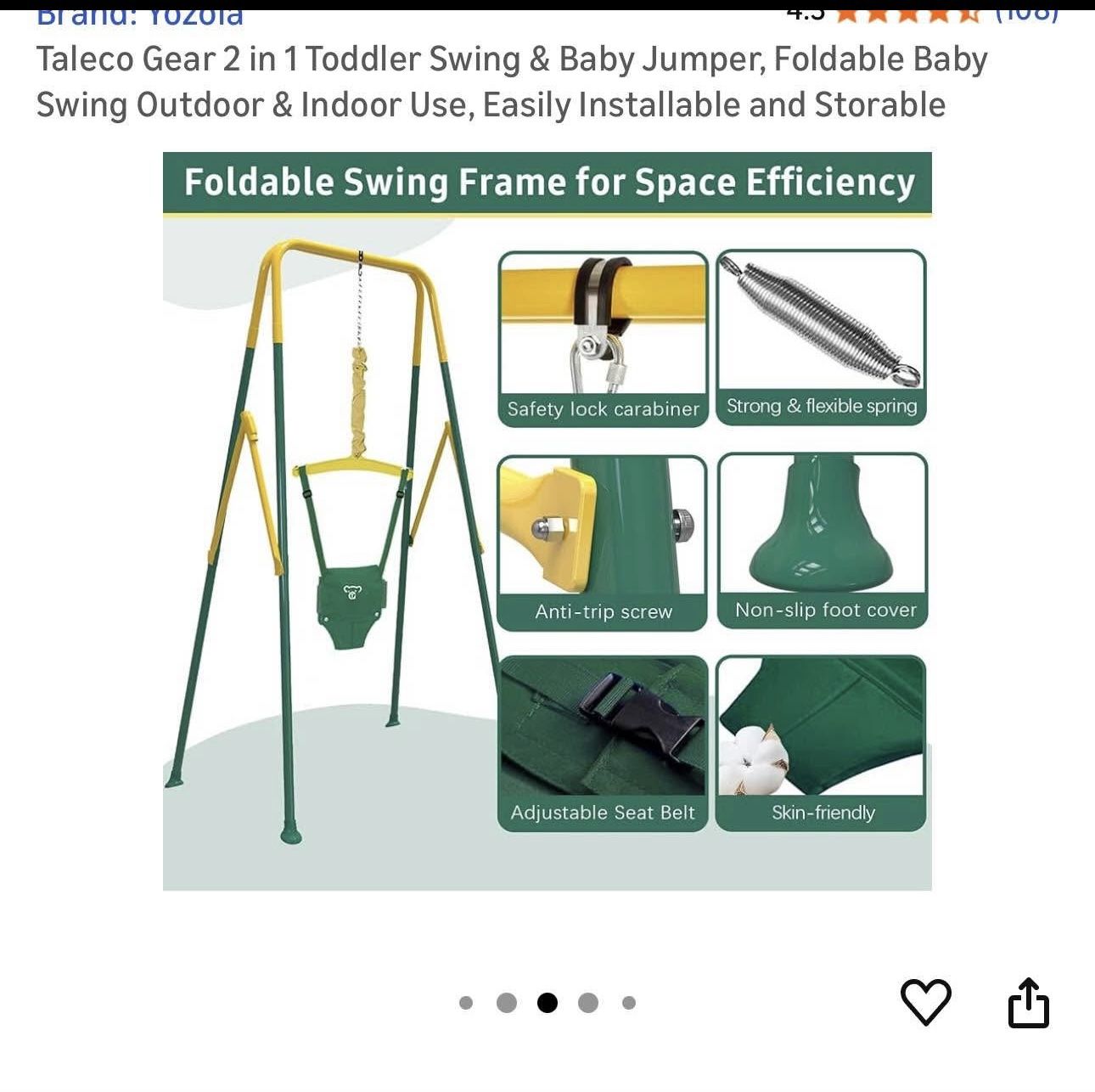 Baby 2 In 1 Swing And Jumping Station 