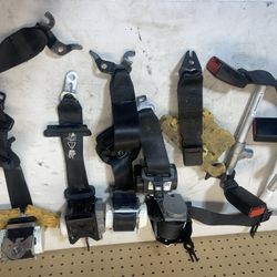 bmw e90 sedan 3 series black seat belts complete