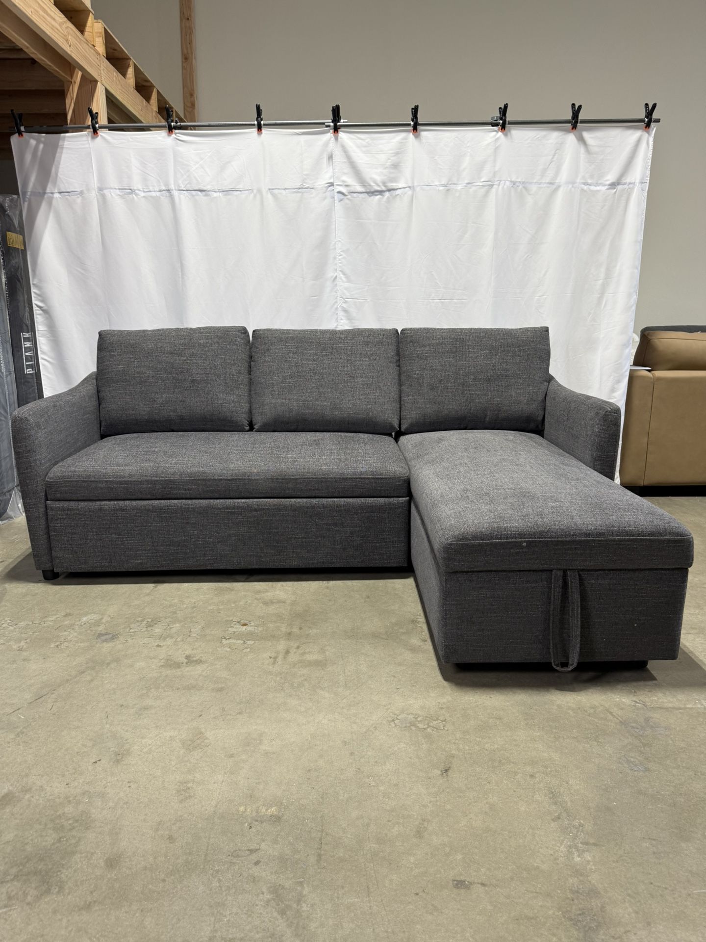 Abbyson.com Furniture • Contemporary Charcoal Gray Sleeper Sofa
