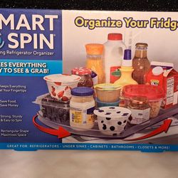 Smart Spin Organizer For Refrigerator Under Cabinet Sinks In Closets Bathrooms & More NEW!