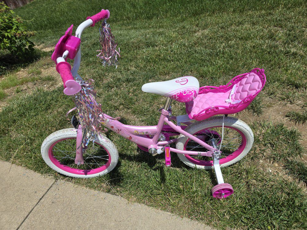 Disney Princess Girls' 16" Sidewalk Bike with Training-Wheels by Huffy , Pink