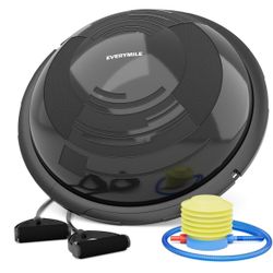 Balance Ball Trainer with Resistance Bands , 23.6 inch Yoga Exercise Ball for Home Gym Core Training