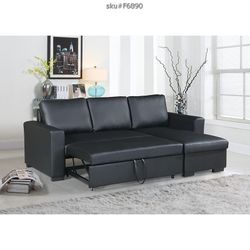  Convertible Sectional Black