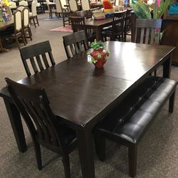 Ashley   Kitchen Table With Built-In Leaf