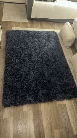 Navy Blue Shag Area Rug