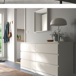 IKEA 6-drawer dresser, white, 63x30 3/4 "