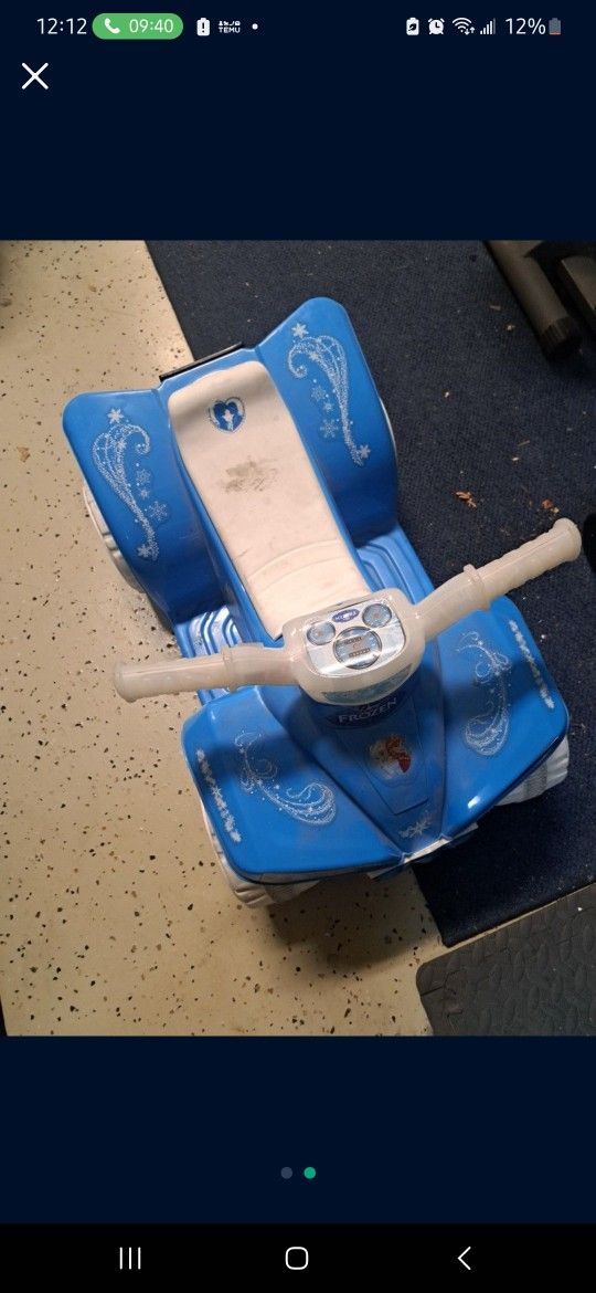 Electric Ride On Quad Frozen, Or Best Offer, Gift