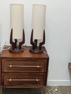Mid century modern  lamp set