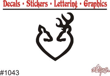 Browning Deer and Doe Sticker 1043