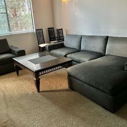 Ethen Allen Sectional And Side Chair