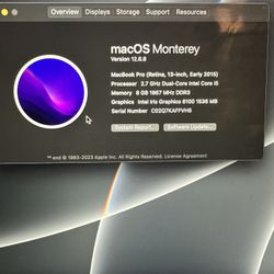 Macbook Pro 2015 13 Inch 8 GB