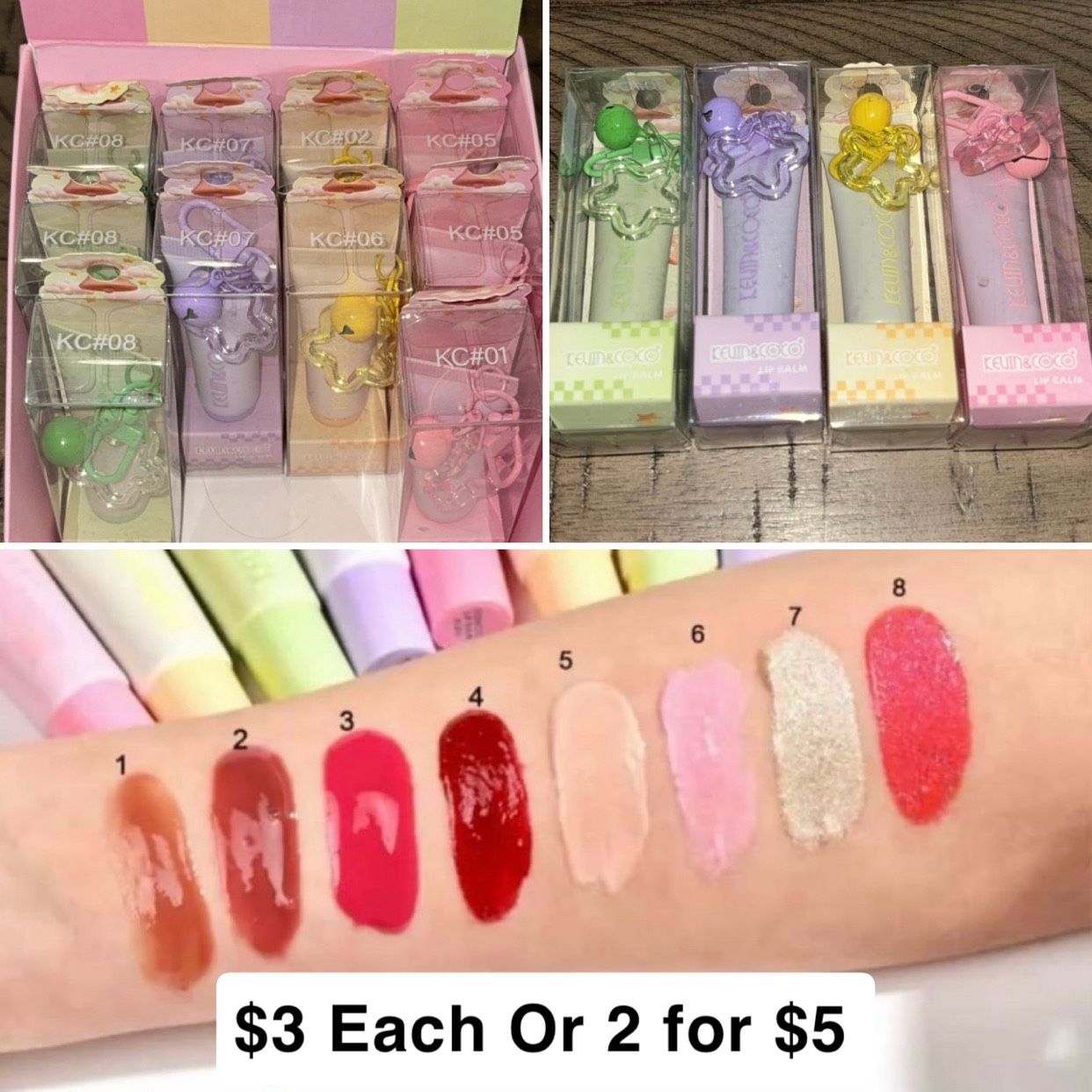 Lip Glosses $3 Each 