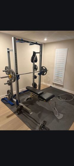 Pro HR600 Fitness Gear Squat rack / gym / gymnasio / Olympic Weight Plates / pesas / bench press / Power Rack / Fitness