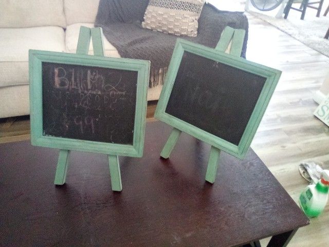 2 chalkboards