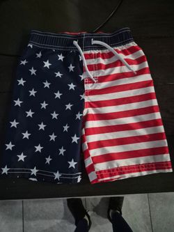 American flag water shorts
