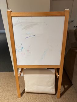 Kids Wooden Art Easel with Paper Roll