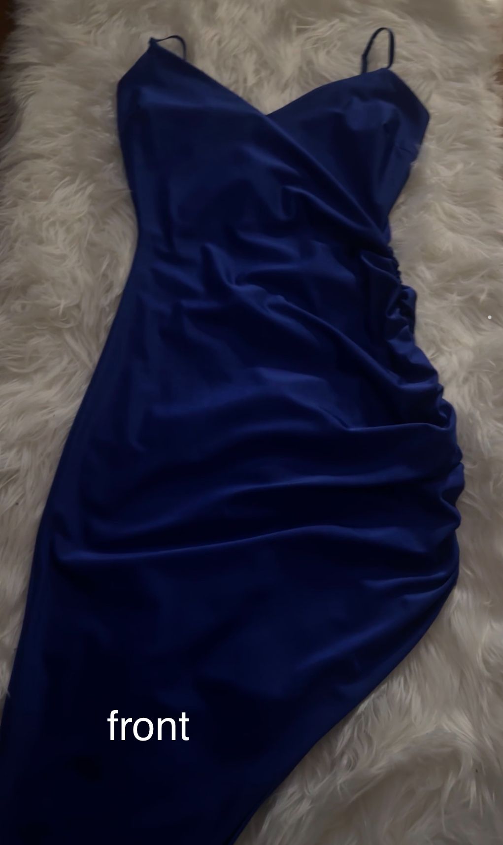 Blue Satin Dress