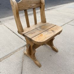 Wooden Chair - 32” tall; seat is 18” off the ground