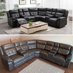 
÷ASK DISCOUNT COUPON😎 sofa Couch Loveseat Living room set sleeper recliner daybed futon ÷ Amz Black Gray White Led Power Reclining Sectional 