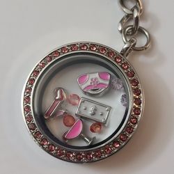 Floating Charm Locket  Keychain