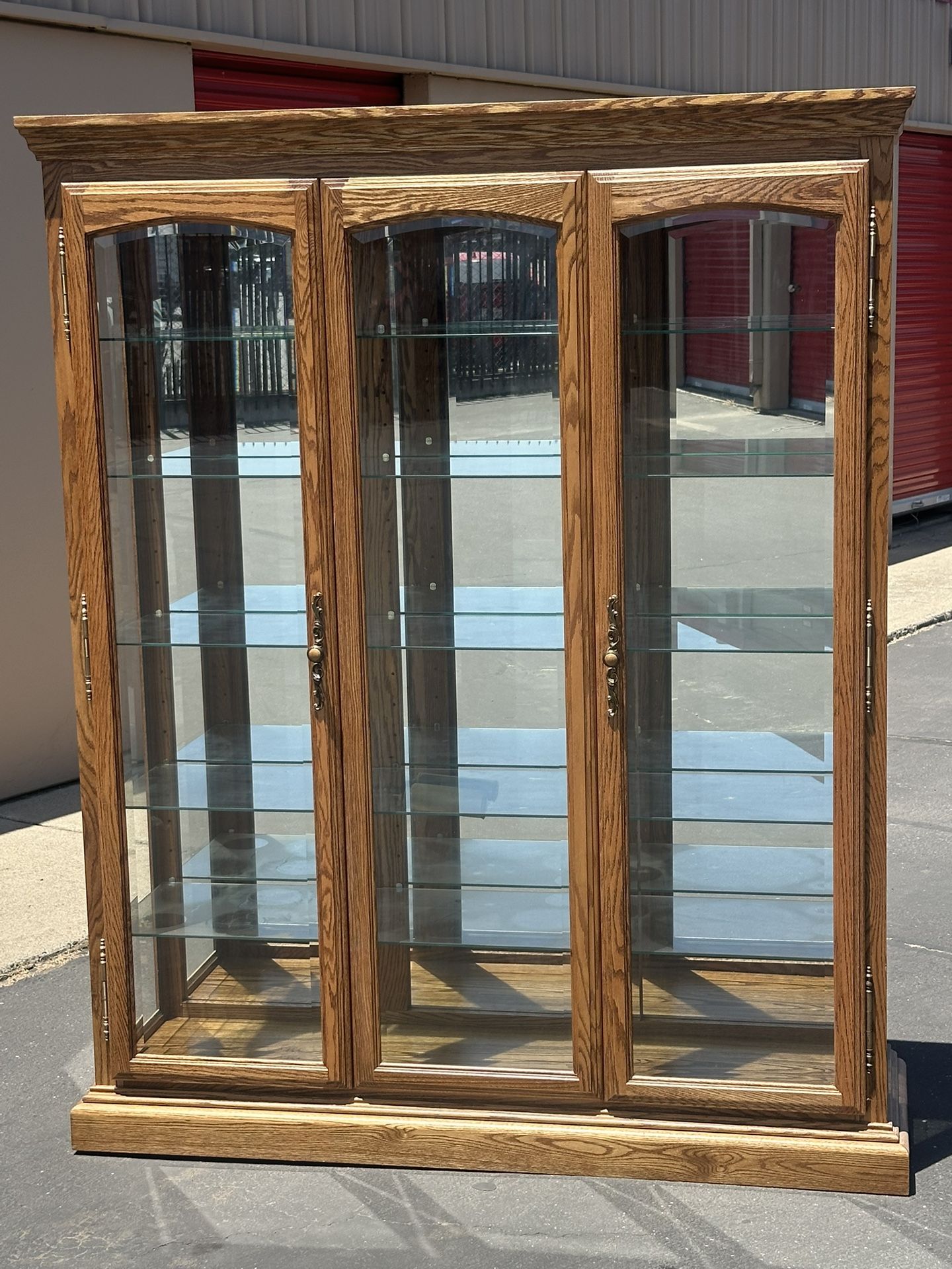 Oak Curio Cabinet