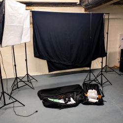 Photography Light Kit With Background 