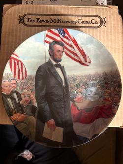 Edwin M. Knowles China Co. Abraham Lincoln Collector Plate