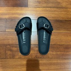 Birkenstock Madrid Big Buckle Sandals Black Sz. 8 NWOT