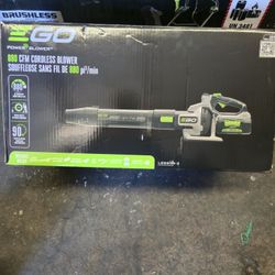 POWER+ 56v 880-CFM 200-MPH Cordless Battery Leaf Blower with (1) 4-Ah Batteries and Charger #144875