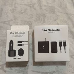 35Watts Samsung Super Fast Combo/Brand New 35Watts Original Samsung Super Fast C-Type To C-Type Charger and Fast Car Charger