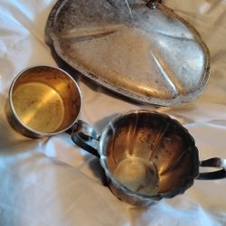 Antique Vintage Silver Dishes