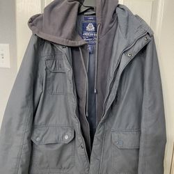 Men Relax Fit Sherpa Lined Jacket 