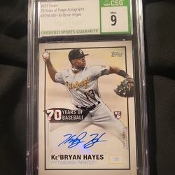 Ke' Bryan Hayes Signed Graded Card