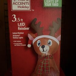 led reindeer blow able