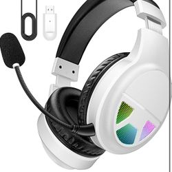 Brand: WiseWing WiseWing 2.4GHz Wireless Gaming Headset for PC, PS5, PS4, Switch, USB Gaming Headphones with Noise Canceling Microphone, Bluetooth 5.4