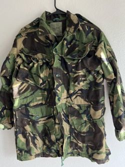 Vtg  Old British DPM Camo Smock Combat Jacket Coat  160/96 Fits Sz M Army 80s