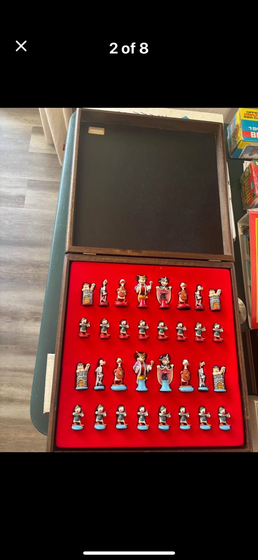 Vintage 1987 Saratoga Mint Disney Character chess set!