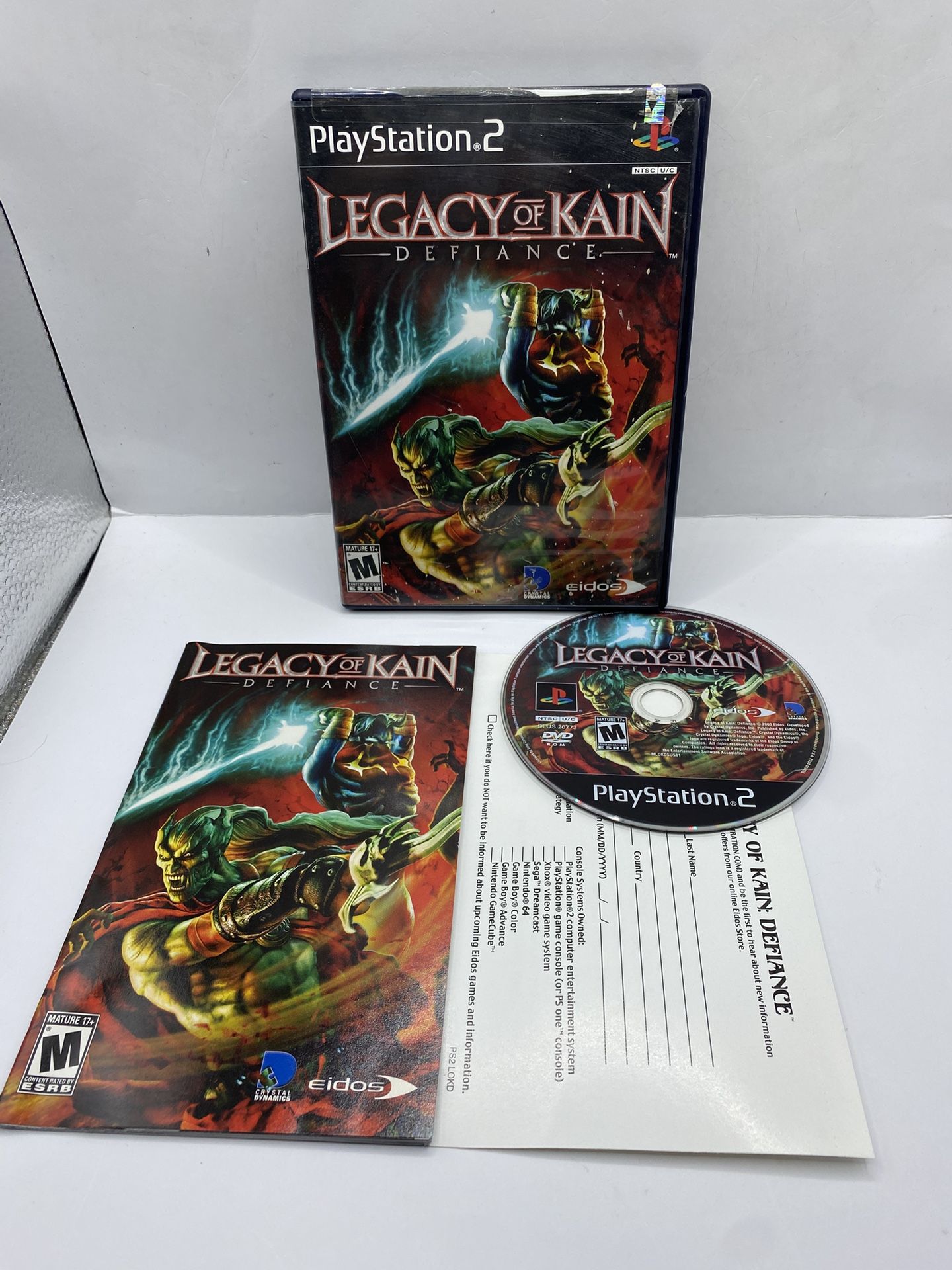 Legacy of Kain Defiance (Sony PlayStation 2 PS2, 2003) CIB + Reg Card Tested