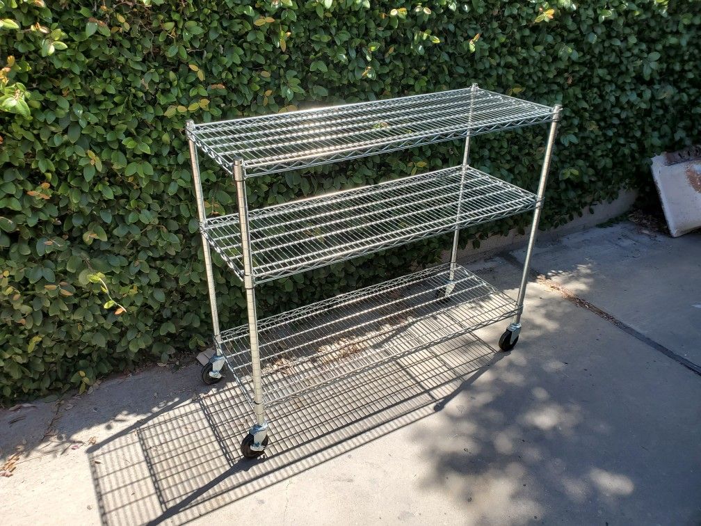 Metal shelves wire three tier Trinity storage