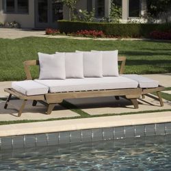 Patio Sofa Daybed with Cushion Pool Lounge Chair